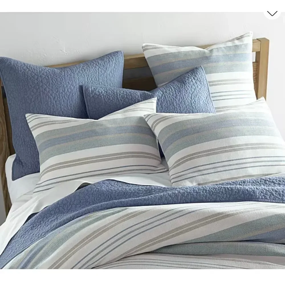 NEW! Linden Street Parker Stripe 3PC Comforter Set Abyss Green King/Cal King